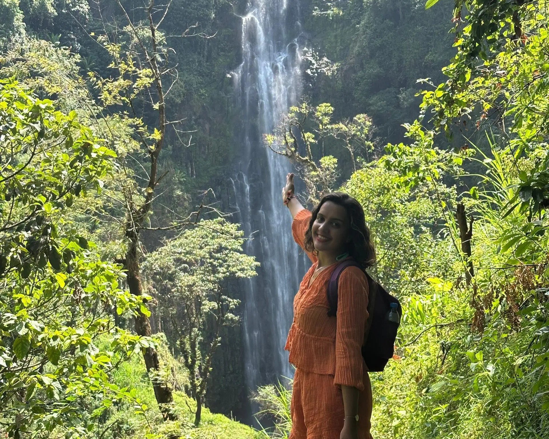 Majestic Materuni Waterfalls cascading in the Usambara Mountains, Tanzania