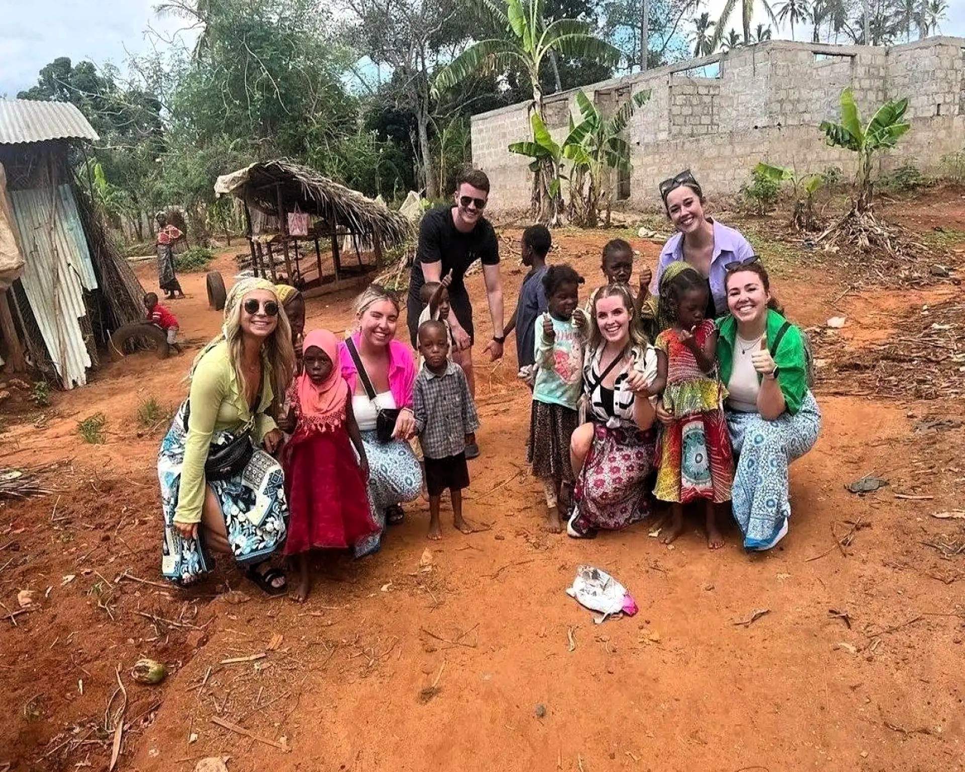 Local Zanzibar villagers demonstrating traditional crafts and weaving techniques
